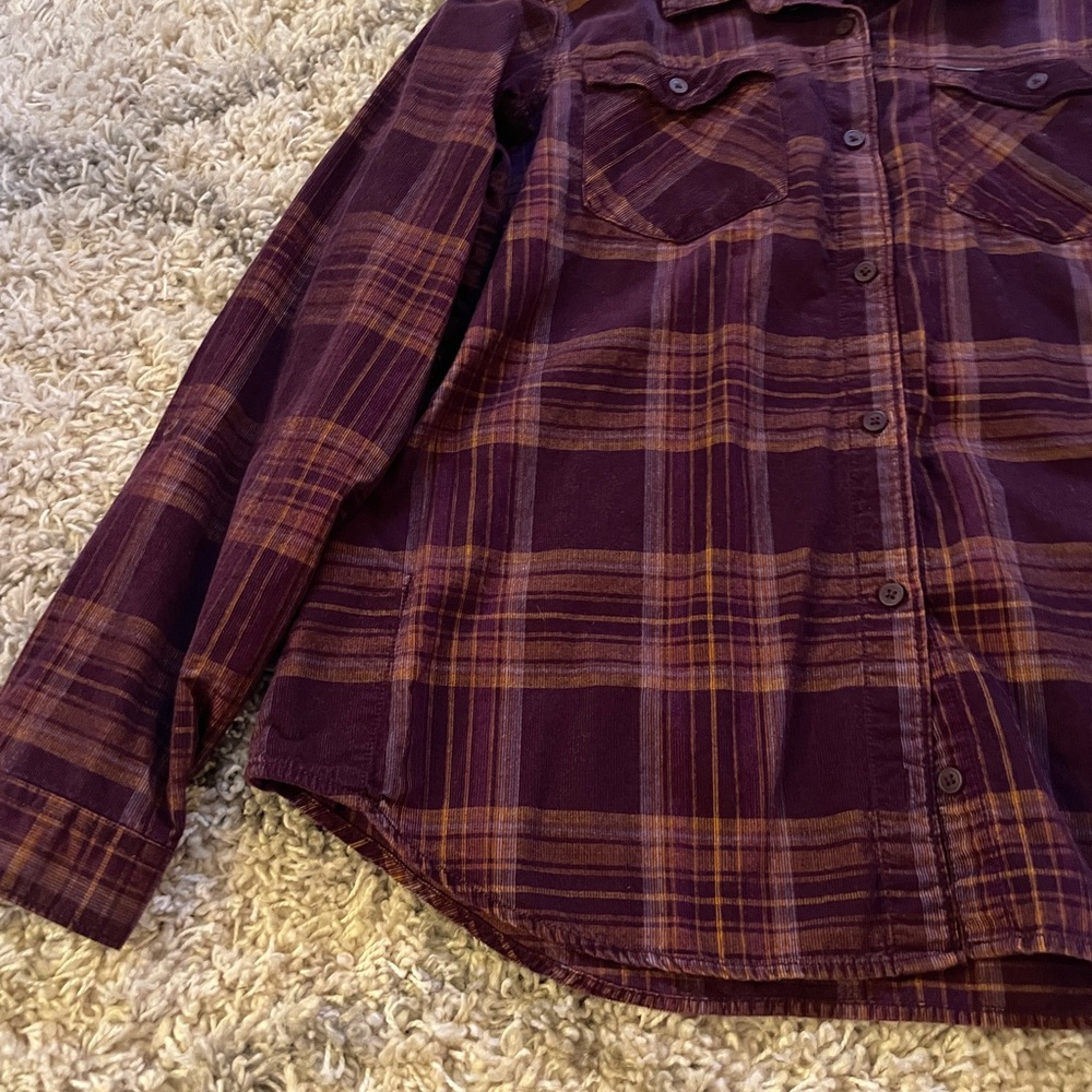 Columbia Burgundy and Orange Plaid Shirt size XL‎ - Picture 6 of 10